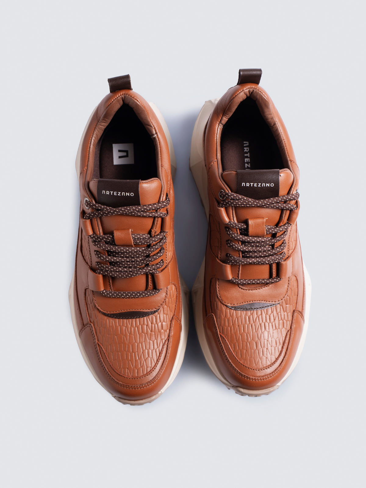 Sneaker Legacy de Cuero para Hombre - Miel