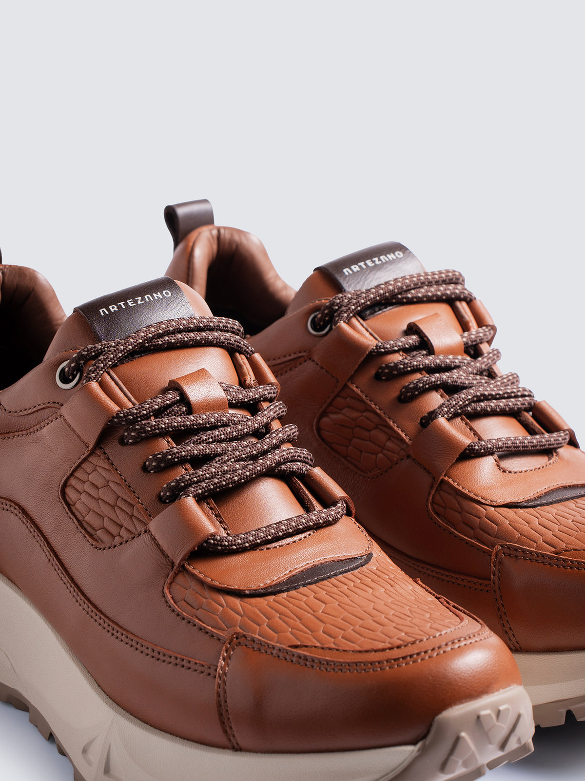 Sneaker Legacy de Cuero para Hombre - Miel